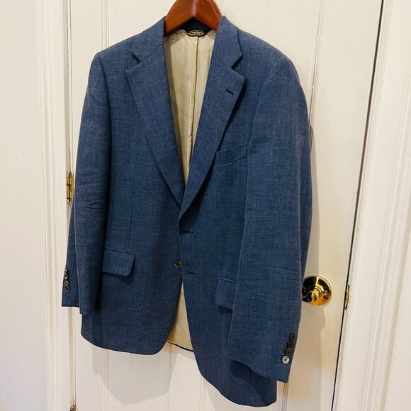 Paul Stuart Woven Wool-Linen Sport Coat Blazer Size 41 R - Picture 7 of 16